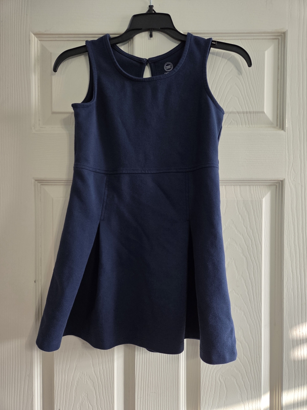 Wonder Nation Girls School Uniform Stretch Ponte Pleated Knit Jumper Dress